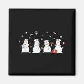 Funny Snowman Nuritis Weihnachtsfeiertag Weihnacht Magnet (Vorne)