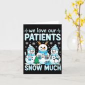 Funny Snowman Nurse Christmas Winter Holiday Healt Karte (Gelbe Blume)