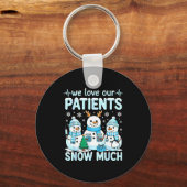 Funny Snowman Nurse Christmas Winter Holiday Healt Schlüsselanhänger (Vorderseite)