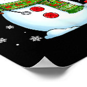 Funny Snowman Nurse Pjs Pajamas Christmas Xmas Wom Poster (Ecke)