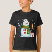 Funny Snowman Nurse Pjs Pajamas Christmas Xmas Wom T-Shirt (Vorderseite)