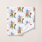 Funny Snowman Penguin Gold Glitzer Frohe Weihnacht Badhandtuch Set (Waschlappen)