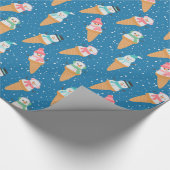 Funny Snowman Snow Cone Winterurlaub oder Geburtst Geschenkpapier (Ecke)