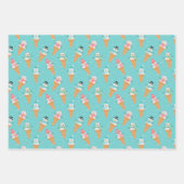 Funny Snowman Snow Cone Winterurlaub oder Geburtst Geschenkpapier Set (Vorderseite 2)