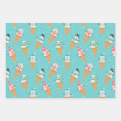 Funny Snowman Snow Cone Winterurlaub oder Geburtst Geschenkpapier Set (Vorderseite)