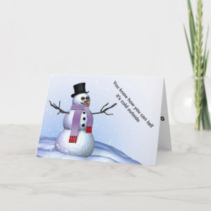 Funny Snowman Teen Winter Card Feiertagskarte