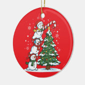 Funny Snowman Tree Decorating Ornament (Links)