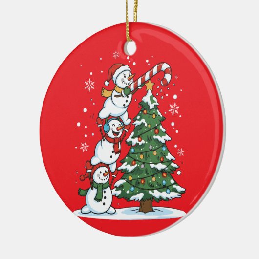 Funny Snowman Tree Decorating Ornament (Links)