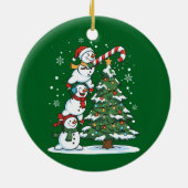Funny Snowman Tree Decorating Ornament (Hinten)