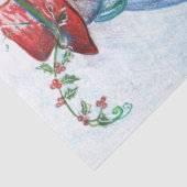 FUNNY SNOWMAN UND PENGUIN'S WINTER SERENADE SEIDENPAPIER (Detail)