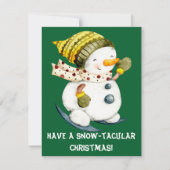 Funny Snowman Weihnachtskarte Feiertagskarte (Vorderseite)