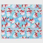 Funny Snowman Weihnachtsmuster Geschenkpapier (Flach)