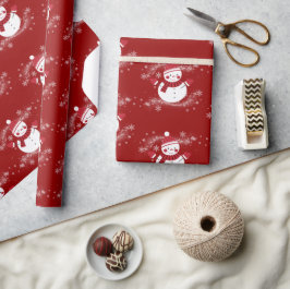 "Funny Snowman" Weihnachtsthema Geschenkpapier