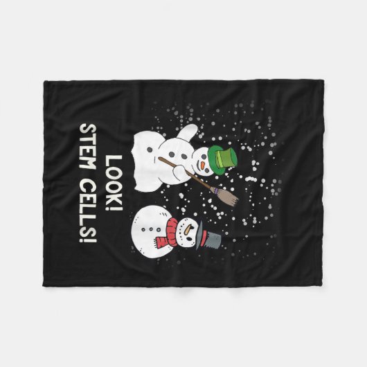 Funny Snowman Weihnachtswissenschaft Xmas Biologie Fleecedecke (Vorderseite (Horizontal))