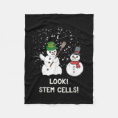 Funny Snowman Weihnachtswissenschaft Xmas Biologie Fleecedecke (Vorderseite)