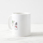Funny Snowman Weihnachtswissenschaft Xmas Biologie Kaffeetasse (Vorderseite Links)