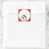 Funny Snowman Xmas Geschenk Tagkleber Quadratischer Aufkleber (Tasche)