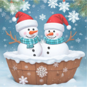 Funny Snowmen Aufkleber