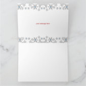 Funny Snowmen Frohe Weihnachtskristalle Snowflakes Karte (Innenseite)