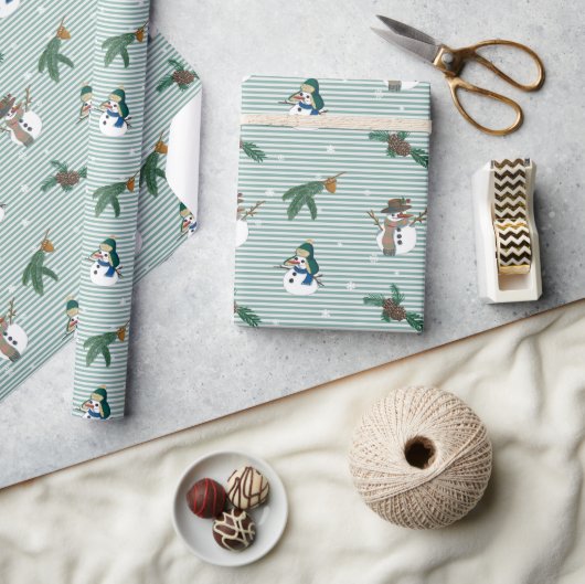 Funny Snowmen Geschenkpapier (Kunsthandwerk)