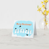Funny Snowmen Karte (Gelbe Blume)