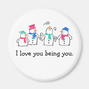 Funny Snowmen Magnet