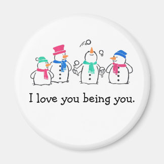 Funny Snowmen Magnet
