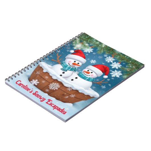 Funny Snowmen Notizblock (Linke Seite)