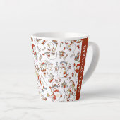 Funny Snowmen Weihnachten Neues Jahr Muster Milchtasse (Rechte Ecke)