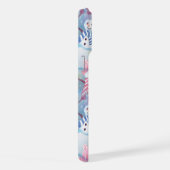 Funny Snowmen Weihnachtsbaum String Lights Muster iPhone Hülle (Rechte Seite)