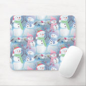 Funny Snowmen Weihnachtsbaum String Lights Muster Mousepad (Mit Mouse)
