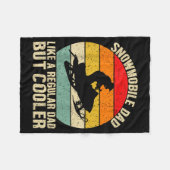 Funny Snowmobile Dad Like A Regular But Cooler Win Fleecedecke (Vorderseite (Horizontal))