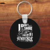 Funny Snowmobile Dream Snowmobile Driving  Schlüsselanhänger (Vorderseite)