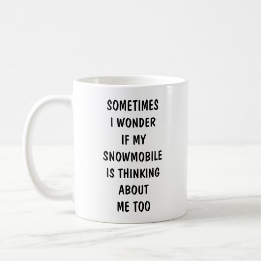 Funny Snowmobile Geschenk Kaffeetasse (Links)
