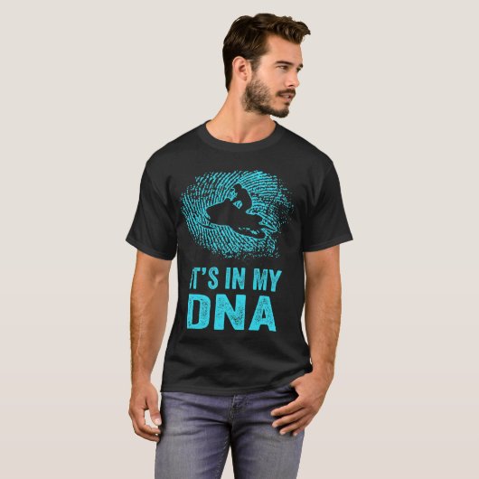 Funny Snowmobile It_s in My DNA Fingerprint T-Shir T-Shirt (Vorne ganz)