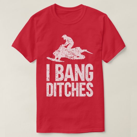 Funny Snowmobile Lover Wintersport Motor Sled I Ba T-Shirt (Design vorne)