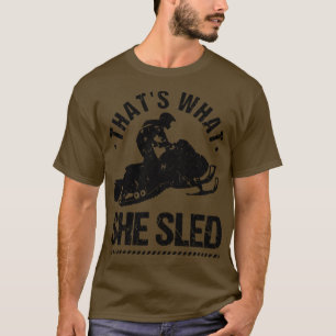 Funny Snowmobile Riding Motor Schlitten T-Shirt