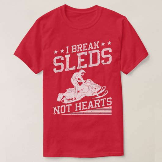 Funny Snowmobile Riding T-Shirt (Design vorne)