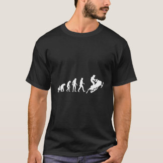 Funny Snowmobile Snowmobilfahrende Evolution T-Shirt
