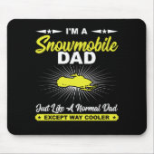 Funny Snowmobile Vater Snowmobile Rider T - Shirt Mousepad (Vorne)