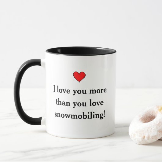 Funny Snowmobiling Husband Gift Tasse (Mit Donut)