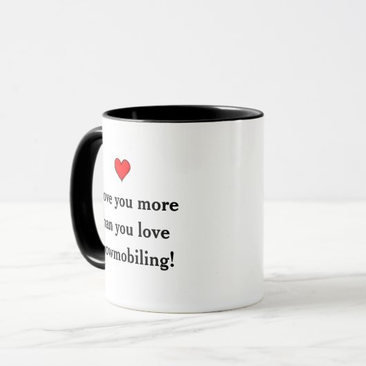 Funny Snowmobiling Husband Gift Tasse (Vorderseite Links)