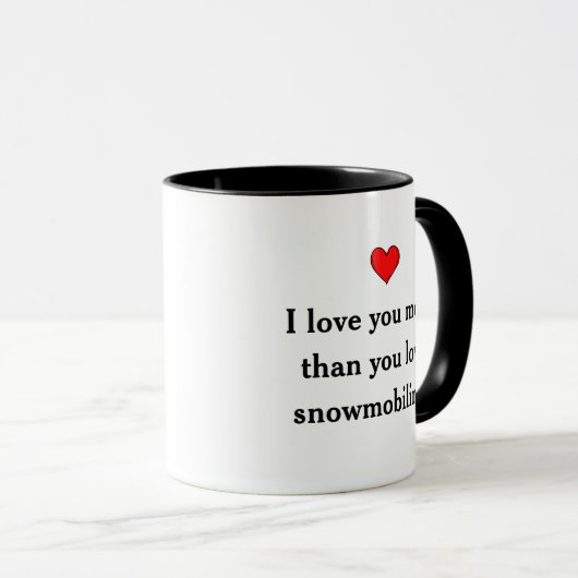 Funny Snowmobiling Husband Gift Tasse (VorderseiteRechts)