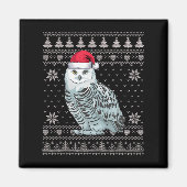 Funny Snowy Owl Ugi Weihnachtssüß Weihnachten Weih Magnet (Vorne)