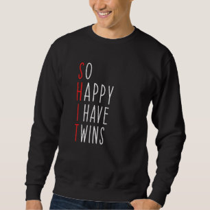 Funny so glücklich, ich habe zwei Mamas von Twins Sweatshirt