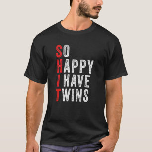 Funny so glücklich, ich habe zwei Mamas von Twins  T-Shirt