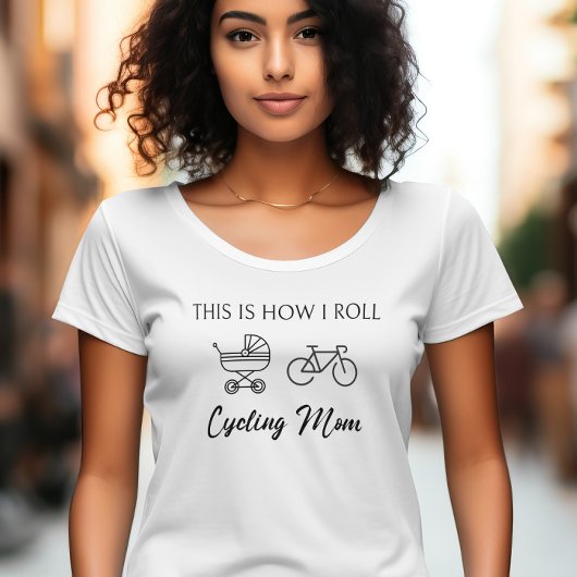 Funny So rolle ich für Fahrrad Mama Geschenk T-Shirt