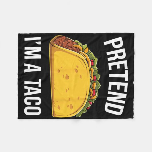 Funny, so zu tun, als wäre ich ein Taco leicht mex Fleecedecke (Vorderseite (Horizontal))