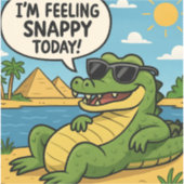 Funny Sobek Crocodile Sticker | Ägyptischer Spaß (Vorderseite)