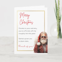 Funny Sobriety Christmas Card